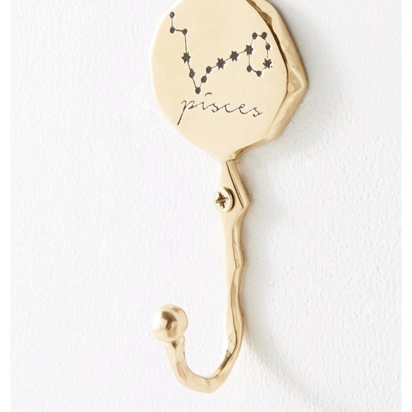 Anthropologie Aquarius Horoscope Brass Hook - Picture 8 of 8